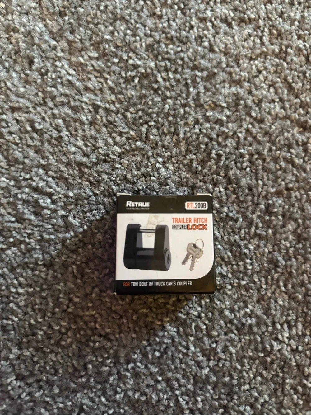 Black Trailer Hitch Coupler Lock - RTL200B